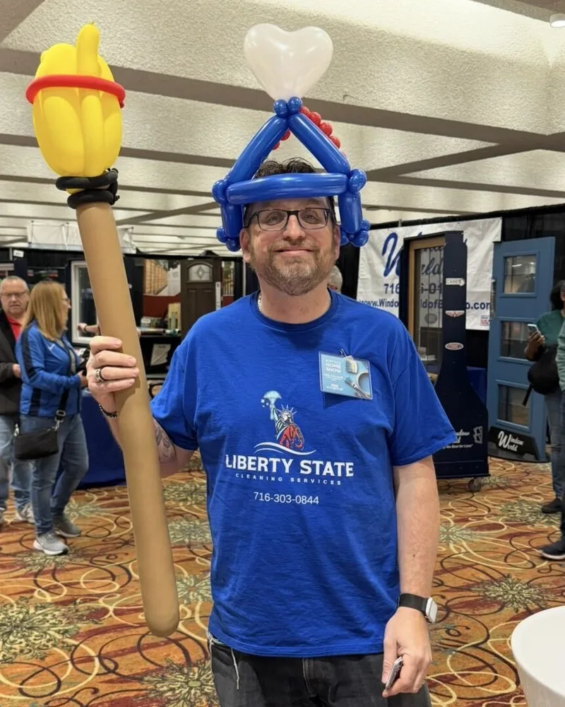 Chris of Liberty State Cleaning at a home show